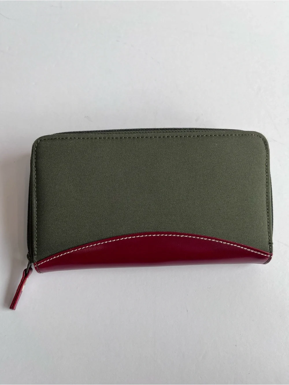 kate spade Olive Green and Burgundy Wallet